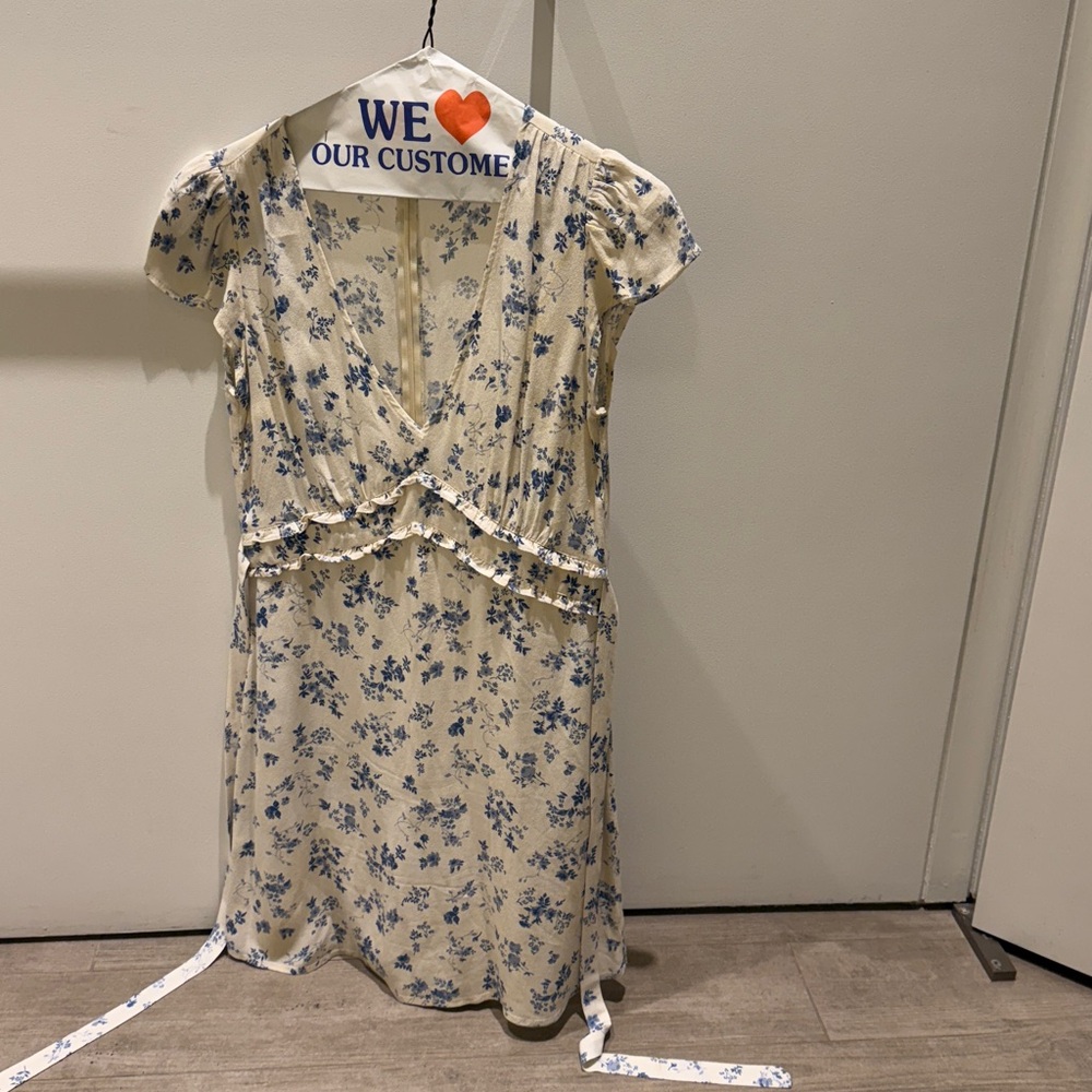 Reformation Blue Floral Dress